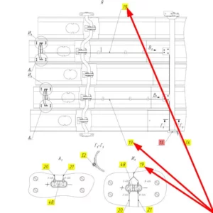 Oryginalna wiązka przewodów wytrząsacza słomy o numerze katalogowym 100175211, stosowana w kombajnach zbożowych marki Rostselmash schemat.