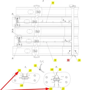 Oryginalny przewód czujnika o numerze katalogowym 100175243, stosowany w kombajnach zbożowych marki Rostselmash schemat.