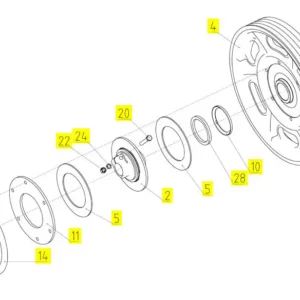 Oryginalna śruba o wymiarach M12 x 100 i numerze katalogowym 100175296, stosowana w kombajnach zbożowych marki Rostselmash schemat.