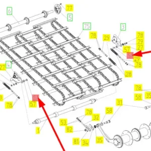 Oryginalna śruba M16 x 40 o numerze katalogowym 100175674, stosowana w kombajnach zbożowych marki Rostselmash schemat.