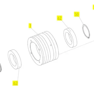 Oryginalna śruba o numerze katalogowym 100176797, stosowana w kombajnach zbożowych marki Rostselmash- schemat.
