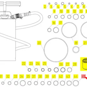 Oryginalny pierścień oring o numerze katalogowym 100182555, stosowany w kombajnach zbożowych marki Rostselmash. schemat
