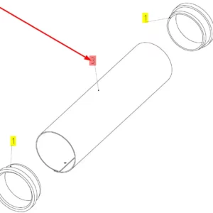 Oryginalna obudowa wału o numerze katalogowym 100183598, stosowana w kombajnach zbożowych marki Rostselmash schemat.