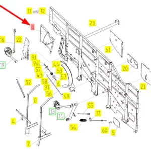 Oryginalna prawa osłona wytrząsaczy o numerze katalogowym 100184009, stosowana w kombajnach zbożowych marki Rostselmash.