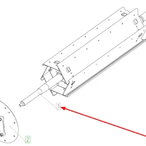 Oryginalny bęben przyszpieszający słomę o numerze katalogowym 100184644, stosowany w kombajnach zbożowych marki Rostselmash schemat.