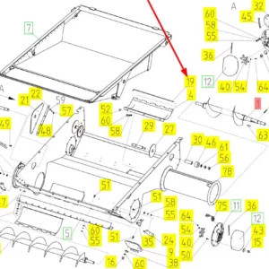 Oryginalny pręt o numerze katalogowym 100198782, stosowany w kombajnach zbożowych marki Rostselmash schemat.