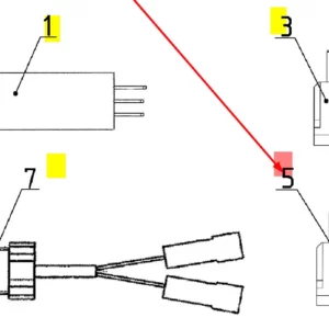 Oryginalny bezpiecznik 5A o numerze katalogowym 100203092, stosowany w kombajnach zbożowych marki Rostselmash schemat.