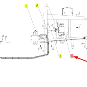 Oryginalna wiązka elektryczna o numerze katalogowym 100209828, stosowana w kombajnach zbożowych marki Rostselmash schemat.