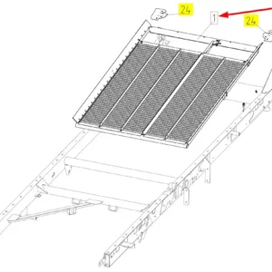 Oryginalne sito dolne o numerze katalogowym 100210515, stosowane w kombajnach zbożowych marki Rostselmash schemat.