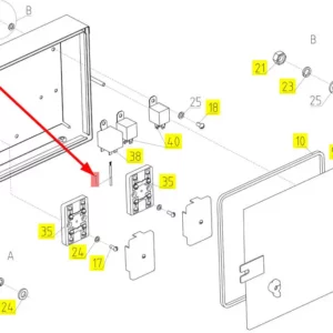 Oryginalna wiązka elektryczna modułu o numerze katalogowym 100211048, stosowana w kombajnach zbożowych marki Rostselmash schemat.