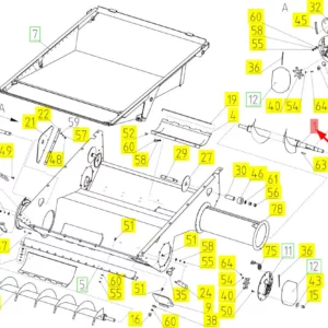 Oryginalny ślimak ziarnowy o numerze katalogowym 100211312, stosowany w kombajnach zbożowych marki Rostselmash schemat.