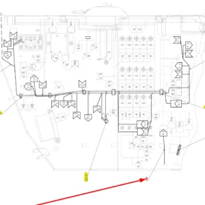 Oryginalna wiązka elektryczna lampy o numerze katalogowym 100218277, stosowana w kombajnach zbożowych marki Rostselmash schemat.
