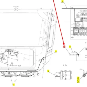 Oryginalny przewód masowy o numerze katalogowym 100218432, stosowany w kombajnach zbożowych marki Rostselmash schemat.