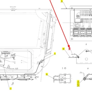 Oryginalny przewód masowy o numerze katalogowym 100218440, stosowany w kombajnach zbożowych marki Rostselmash schemat.