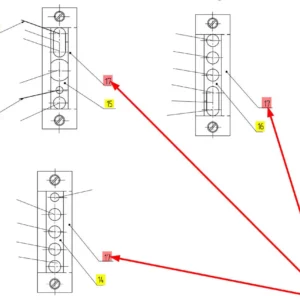 Oryginalna płytka mocowania wiązki o numerze katalogowym 100218974, stosowana w kombajnach zbożowych marki Rostselmash schemat.