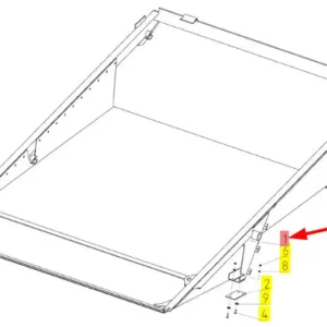 Oryginalne sito dolne o numerze katalogowym 100219023, stosowane w kombajnach zbożowych marki Rostselmash- schemat.