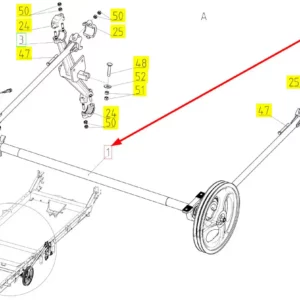 Oryginalny napęd dmuchawy o numerze katalogowym 100219535, stosowany w kombajnach zbożowych marki Rostselmash schemat.