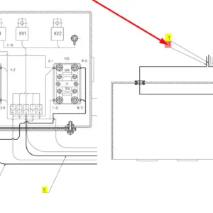 Oryginalna wiązka elektryczna skrzynki o numerze katalogowym 100223625, stosowana w kombajnach zbożowych marki Rostselmash schemat.