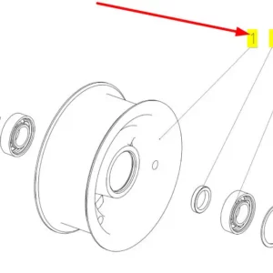 Oryginalne koło napinające o numerze katalogowym 100230951, stosowane w kombajnach zbożowych marki Rostselmash schemat.