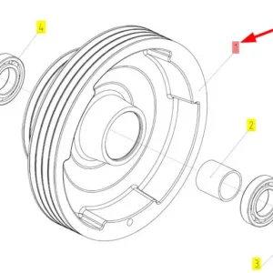 Oryginalne koło pasowe o numerze katalogowym 100231421, stosowane w kombajnach zbożowych marki Rostselmash.