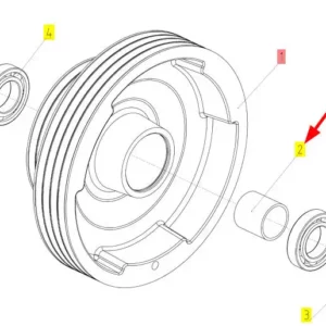 Oryginalna tuleja dystansowa o numerze katalogowym 100231422, stosowana w kombajnach zbożowych marki Rostselmash.