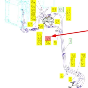 Oryginalna śruba M12-6g x 45.109.40 x .019 o numerze katalogowym 100233624, stosowana w kombajnach zbożowych marki Rostselmash- schemat.