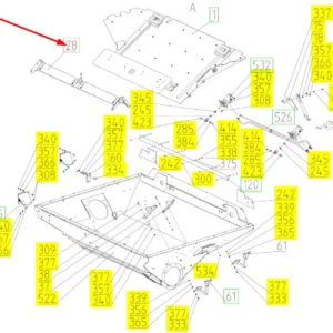 Oryginalna osłona ślimaka o numerze katalogowym 100236300, stosowana w kombajnach zbożowych marki Rostselmash schemat.