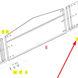 Oryginalny element mocujący o numerze katalogowym 100238127, stosowany w kombajnach zbożowych marki Rostselmash.