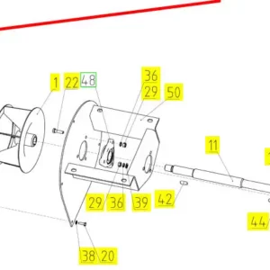 Oryginalny pierścień uszczelniający o numerze katalogowym 100247663, stosowany w kombajnach zbożowych marki Rostselmash- schemat.