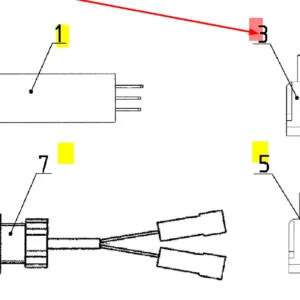 Oryginalny bezpiecznik 15A o numerze katalogowym 100250834, stosowany w kombajnach zbożowych marki Rostselmash schemat.