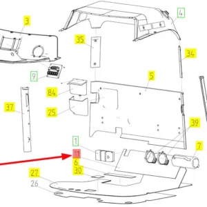 Oryginalny wkład mocujący o numerze katalogowym 100255163, stosowany w kombajnach zbożowych marki Rostselmash schemat.