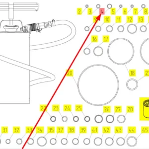 Oryginalny pierścień oring o numerze katalogowym 100272582, stosowana w kombajnach zbożowych marki Rostselmash. schemat