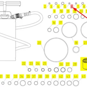 Oryginalny pierścień oring o numerze katalogowym 100272583, stosowana w kombajnach zbożowych marki Rostselmash. schemat