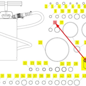 Oryginalny pierścień oring o numerze katalogowym 100272585, stosowany w kombajnach zbożowych marki Rostselmash. schemat