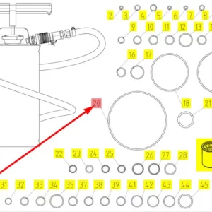 Oryginalny pierścień oring o numerze katalogowym 100286164, stosowany w kombajnach zbożowych marki Rostselmash. schemat