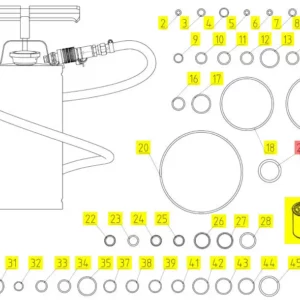 Oryginalny pierścień oring o numerze katalogowym 100286165, stosowany w kombajnach zbożowych marki Rostselmash. schemat