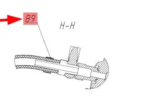 Oryginalny zacisk o numerze katalgowoym 100306716, stosowany w kombajnach zbożowych marki Rostselmash- schemat.