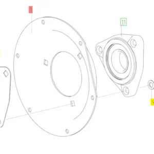 Oryginalna osłona łożyska o numerze katalogowym 100318683, stosowana w kombajnach zbożowych marki Rostselmash schemat.