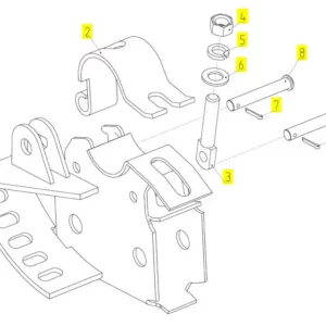 Oryginalny uchwyt przesuwu o numerze katalogowym 100337175, stosowany w hederach zbożowych marki Rostselmash. Schemat