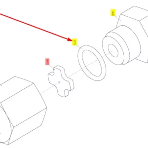Oryginalny pierścień oring o numerze katalogowym 100340698, stosowany w kombajnach zbożowych marki Rostselmash schemat.