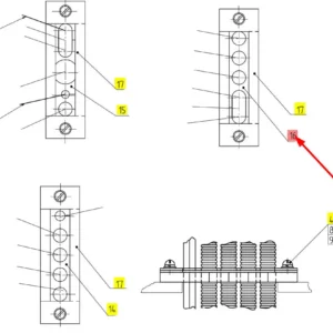 Oryginalne uszczelnienie o numerze katalogowym 100369132, stosowane w kombajnach zbożowych marki Rostselmash schemat.