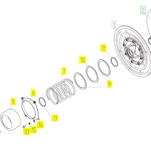 Oryginalna nakręka specjalna o numerze katalogowym 100370573, stosowana w kombajnach zbożowych marki Rostselmash schemat.