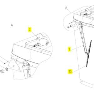 Oryginalna śruba M6 x 10 o numerze katalogowym 100391116, stosowana w kombajnach zbożowych marki Rostselmash schemat.