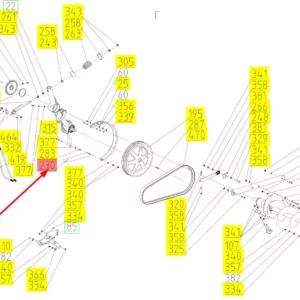 Oryginalna osłona paska o numerze katalogowym 100397698, stosowana w kombajnach zbożowych marki Rostselmash schemat.