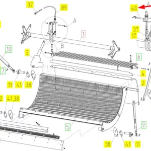 Oryginalny sworzeń mocujący o numerze katalogowym 100413804, stosowany w kombajnach zbożowych marki Rostselmash schemat.