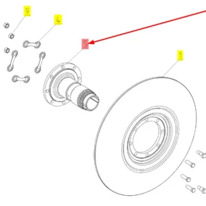 Oryginalna piasta tarczy wariatora o numerze katalogowym 100440043, stosowana w kombajnach zbożowych marki Rostselmash schemat.