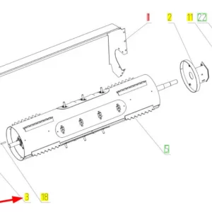 Oryginalny wpornik bębna o numerze katalogowym 100442773, stosowany w kombajnach zbożowych marki Rostselmash schemat.
