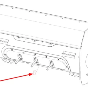 Oryginalny bęben przenośnika pochyłego o numerze katalogowym 100446033, stosowany w kombajnach zbożowych marki Rostselmash schemat.