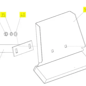 Oryginalna śruba M8 x 14 o numerze katalogowym 100452265, stosowana w kombajnach zbożowych marki Rostselmash- schemat.