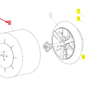 Oryginalna obudowa wlotu powietrza o numerz katalogowym 100454709, stosowana w kombajnach zbożowych marki Rostselmash schemat.